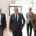 Los negociadores de Vox del pacto con el PP. (Ical)