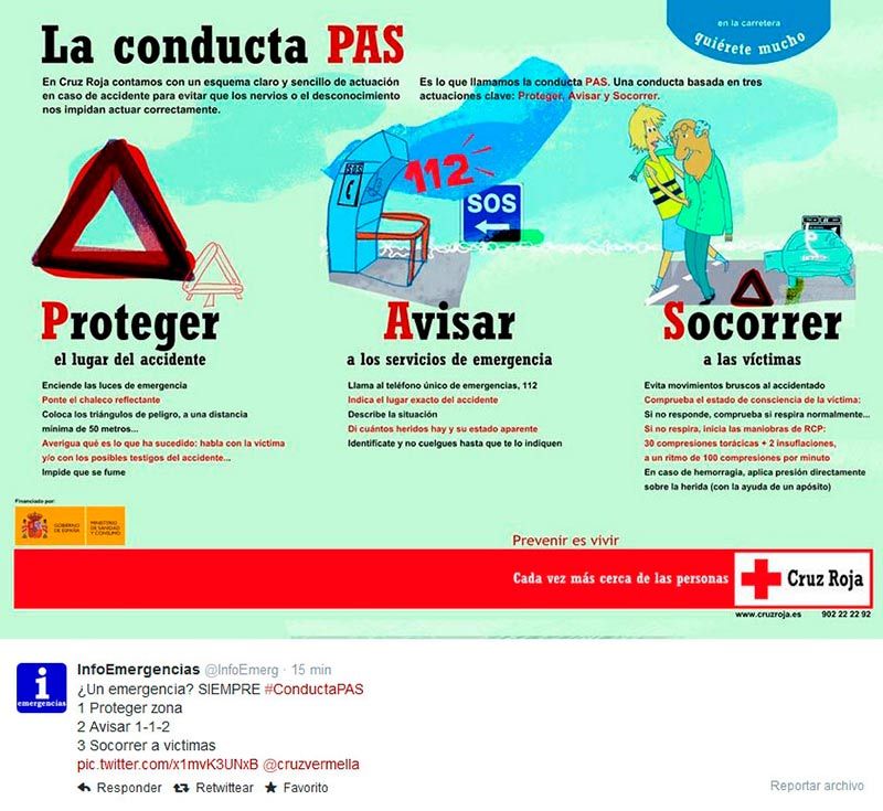 en caso emergencia o accidente