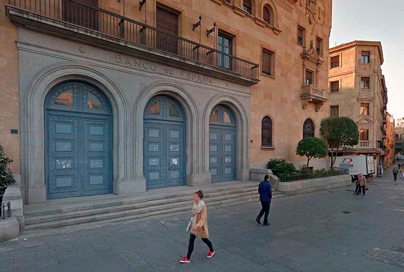 La sede del antiguo Banco de España, en la plaza de los Bandos.