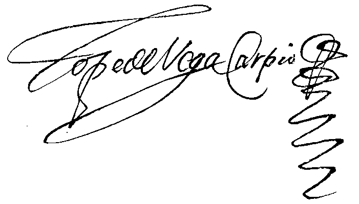 Firma de Lope de Vega.