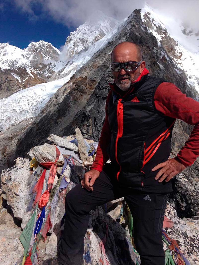 Oiarzabal, en el Everest. 