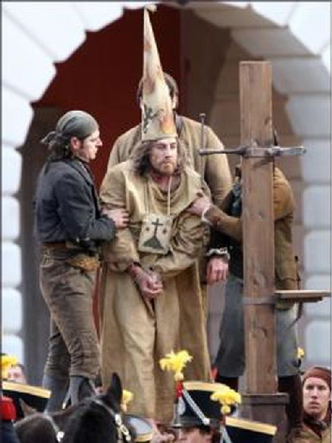 Javier Bardem, ante el garrote vil. 