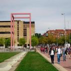 Estudiantes en el campus Unamuno de la Usal.