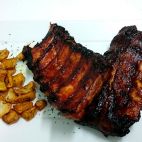 Costillas con salsa barbacoa.
