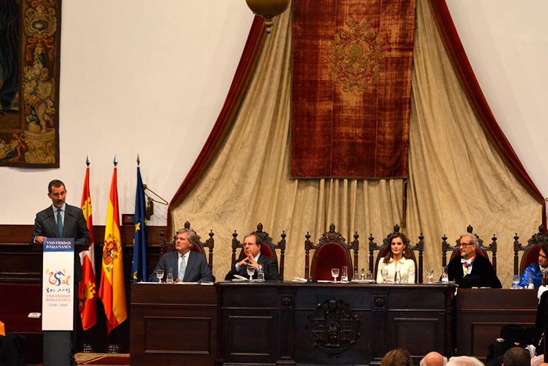 El Rey Felipe VI durante su discurso de inauguración del curso académico.
