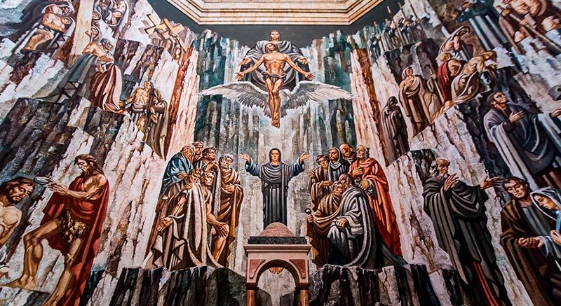 El fresco que se puede contemplar en el interior de la Iglesia Nueva del Arrabal es obra de Genaro de No.