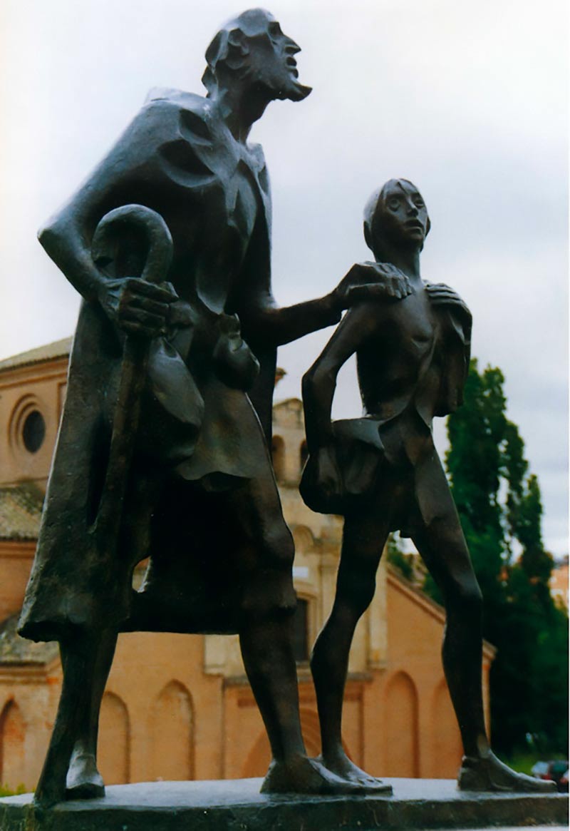 La escultura de Agustín Casillas, Lázaro y el ciego. Foto: www.agustincasillas.com