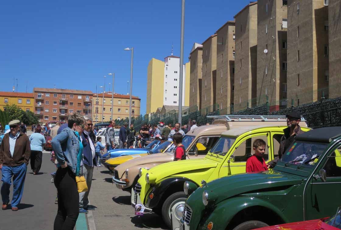 Los coches antes del inicio de la marcha.