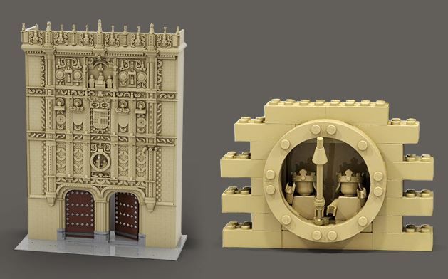 Maqueta de cómo será la reproducción de la fachada de la Usal.