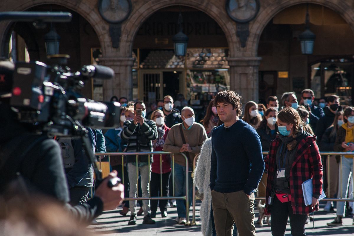 Jordi Cruz, uno de los presentadores de Masterchef, en la Plaza Mayor. 