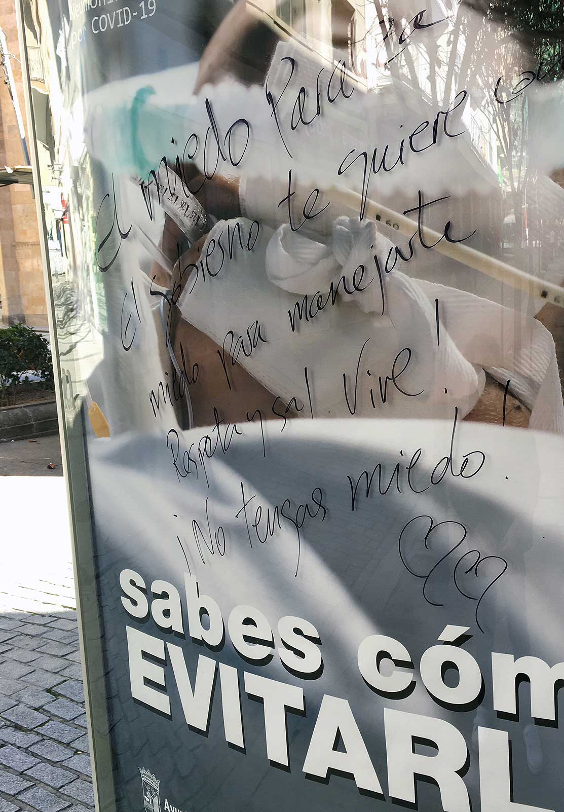 Marquesina mensaje
