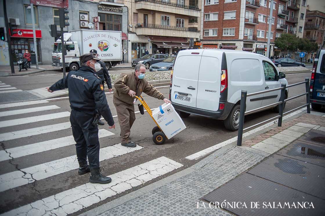 Las primeras vacunas que llegaron a Salamanca.