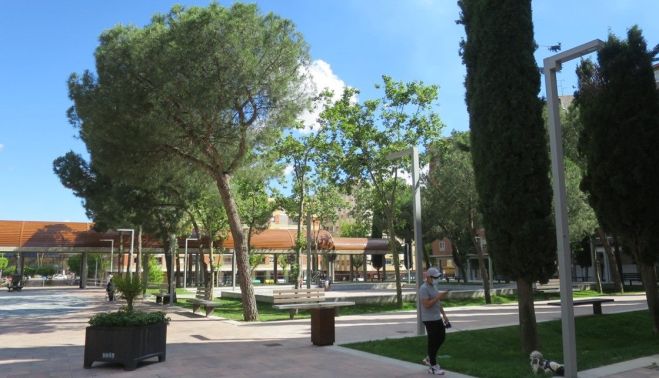 Plaza de Barcelona, en el barrio de Garrido. (Archivo)