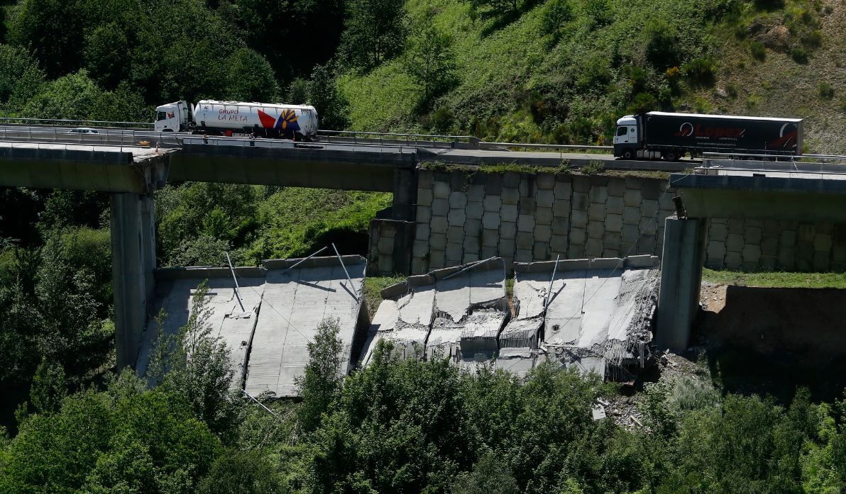 El tramo que se derrumbó. (Ical)