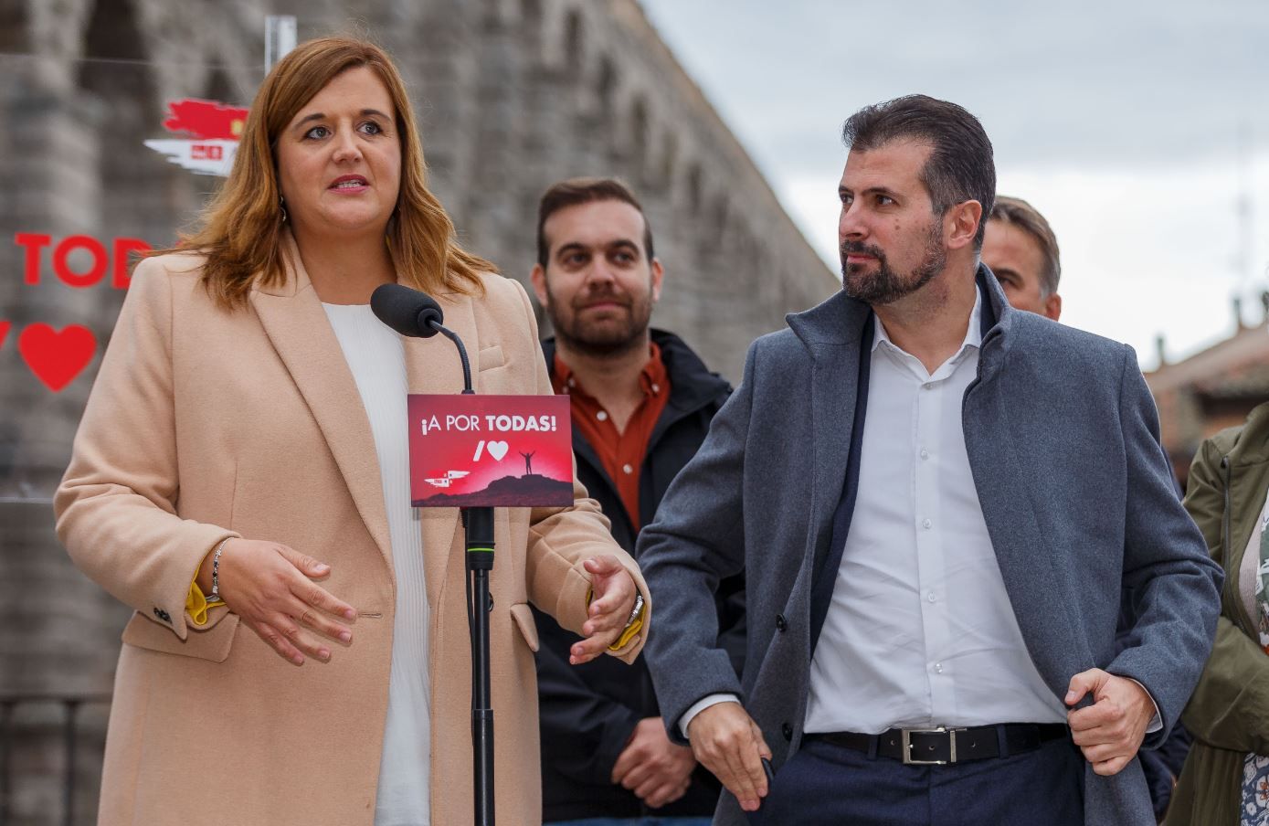 Nacho Valverde. ICAL. La alcaldesa de Segovia, Clara Martín y el secretario general del PSOECyL, Luis Tudanca.