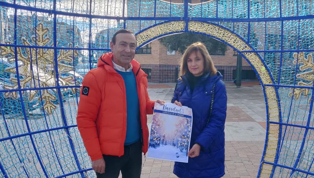 El alcalde, Pedro Samuel Martín, y la concejala de Fiestas, Teresa Sánchez.