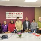 Miembros de la Plataforma para la Defensa de la Sanidad Pública en Salamanca en FEVESA Miembros de la Plataforma para la Defensa de la Sanidad Pública en Salamanca en FEVESA