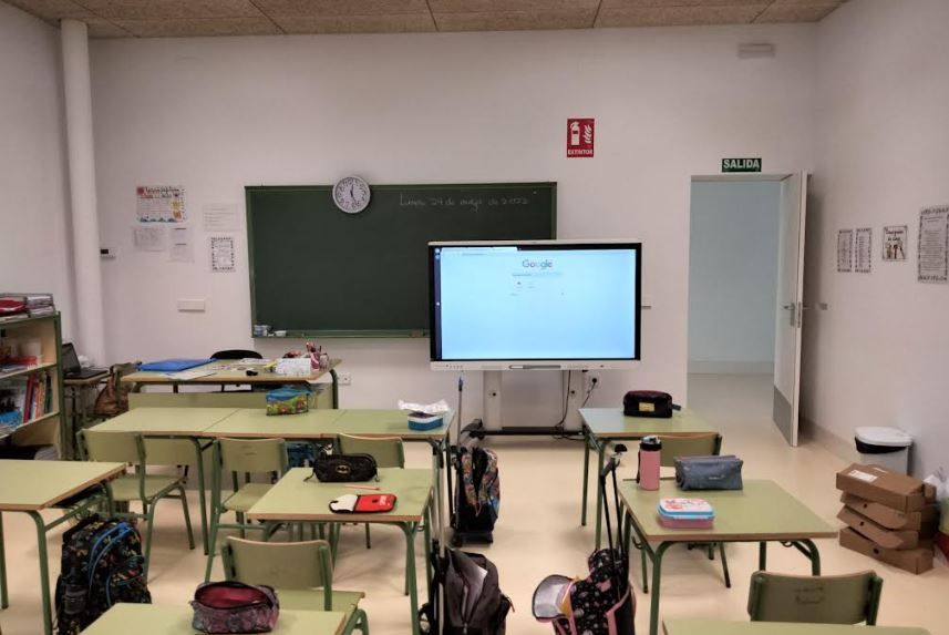 Un aula de un colegio. ARCHIVO. 