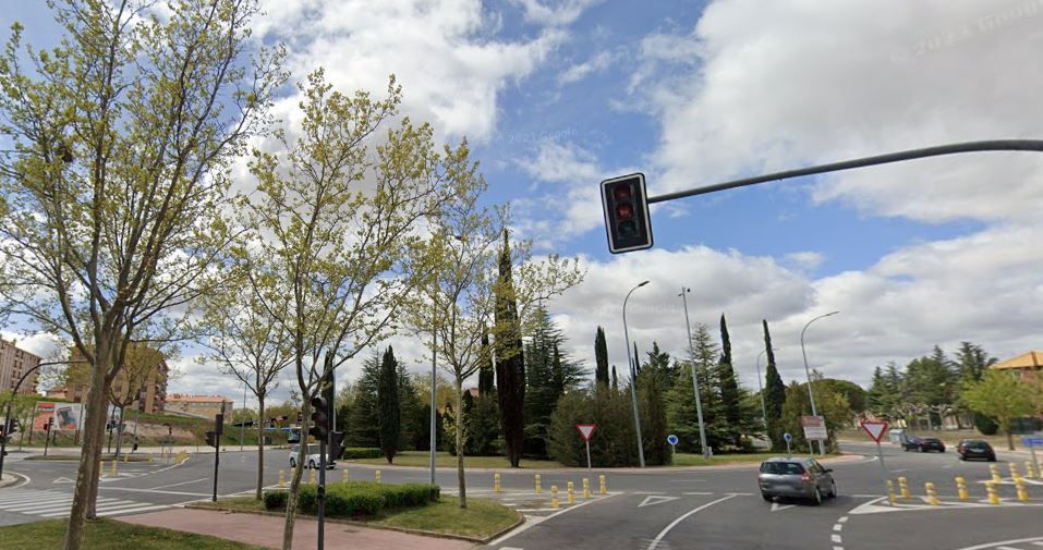 La rotonda del Tratado de Tordesillas, en Garrido.