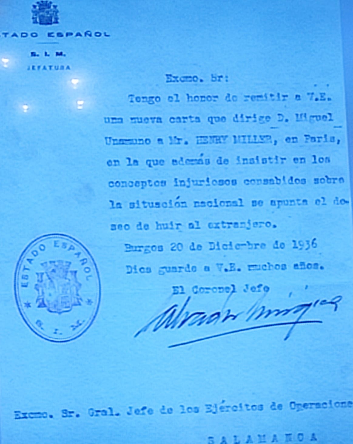 Unamuno carta