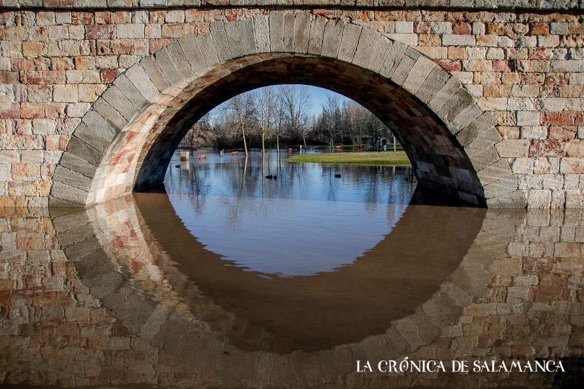 El río Tormes pasando por debajo del Puente Romano. Fotografía. Pablo de la Peña. 
