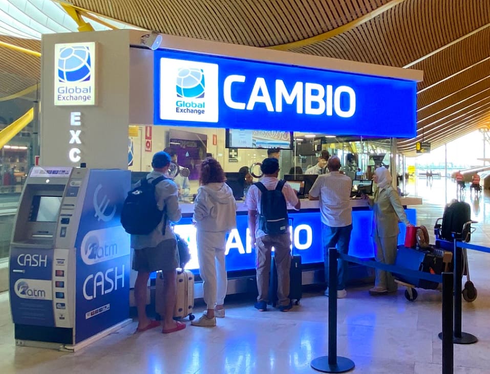 Una oficina de Global Exchange en el Aeropuerto Adolfo Suárez Madrid-Barajas