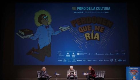 Rubén Cacho / ICAL. Juan Luis Arsuaga y Verónica O'keane, participan en el VII Foro de la Cultura.