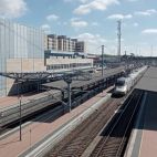 Un tren en la estación de Salamanca.