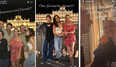 Elsa Pataky y el reparto de Matices disfruta de Salamanca y lo dice. Instagram.