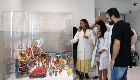 Exposición de Playmovil en el hospital de Salamanca. 
