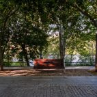 Un banco frente al río Tormes. Fotografía: Pablo de la Peña. 