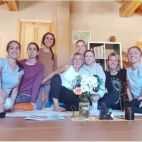 Las yoguies que acudieron al retiro de yoga organizado por Marta Corrionero de Yoga Ganesha Salamanca. 