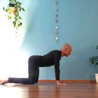 Postura de la vaca. Yoga Ganesha.