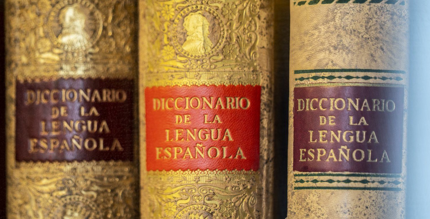 Varios volúmenos del Diccionario de la Lengua Española. Foto: RAE.