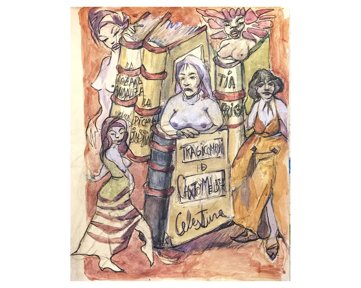 Los personajes salen de los libros. (Obra de Chema Martín) Los personajes salen de los libros. (Obra de Chema Martín)