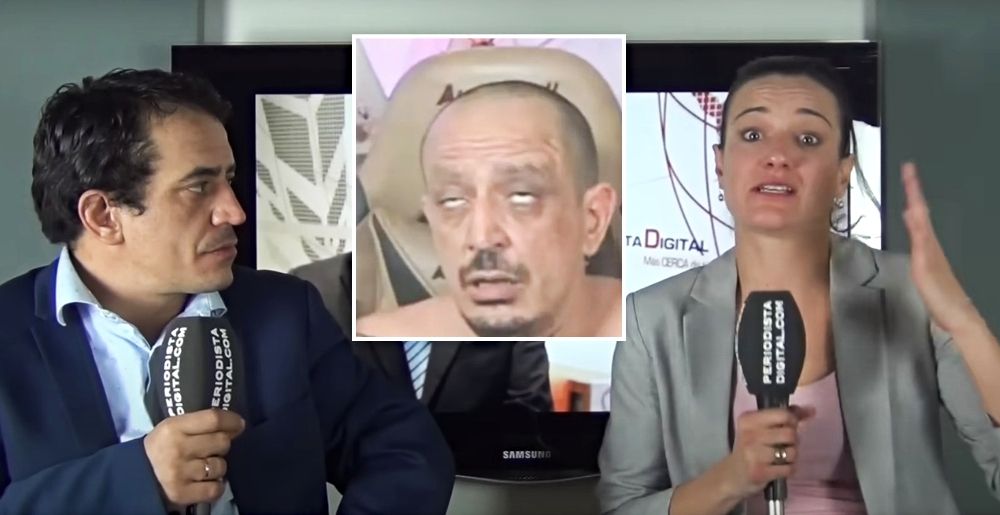 Simón Pérez y Silvia Charro, en su controvertido vídeo de Periodista Digital de 2017. En la imagen central, Pérez, recientemente: Imágenes: Periodista Digital y redes sociales.