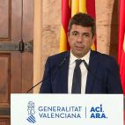 Mazón, durante su anuncio de dejar la presidencia de la Generalitat.