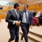 Mañueco y Suárez-Quiñones, en Las Cortes, en noviembre de 2025. (Ical)