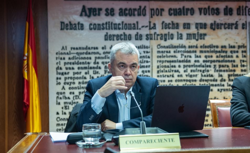 Santos Cerdán, este miércoles en el Senado. 