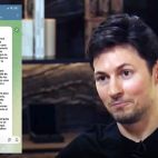 Pavel Durov, cofundador de Telegram, y parte de su mensaje.