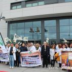 Una protesta de los médicos en huelga, el pasado mes de febrero.