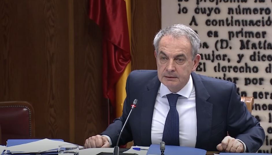 Zapatero en su comparecencia en el Senado. (Archivo)
