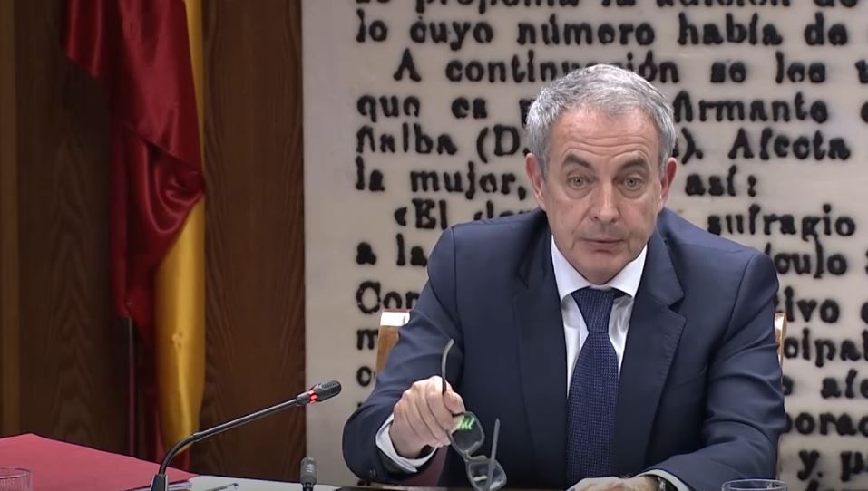Zapatero, este lunes en el Senado.