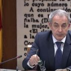Zapatero, este lunes en el Senado.