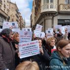 La protesta en la Plaza del Liceo. 