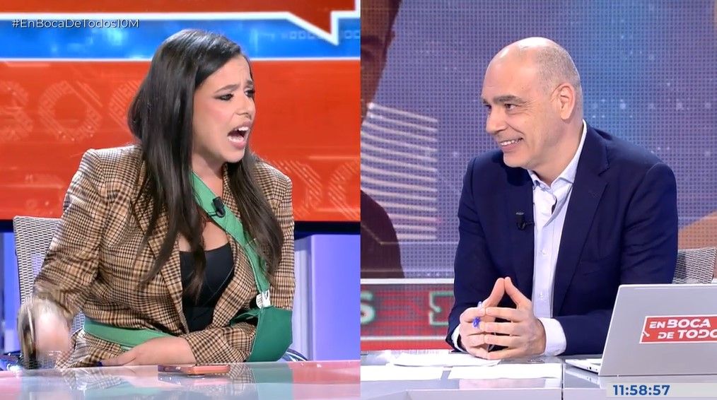 Sarah Santaolalla y Nacho Abad, este martes.