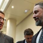 Alberto Nuñez Feijóo y Santiago Abascal. Fotografía. RTVE.
