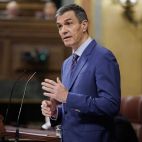 Pedro Sánchez, este miércoles en el Congreso.