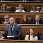 Tellado, Esther Muñoz y Feijóo, en el Congreso.
