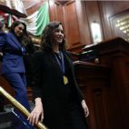 Isabel Díaz Ayudo, presidente de la Comunidad de Madrid, en su viaje a México. Fotografía. X